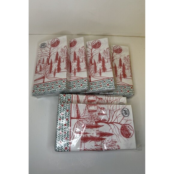 Michel Design Works Napkins Christmas Santa's Eve Lot of 7 Packs - Picture 1 of 3